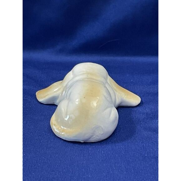 Vintage Pair of Porcelain Tan and White Hound Dog Figurine - Picture 3 of 11